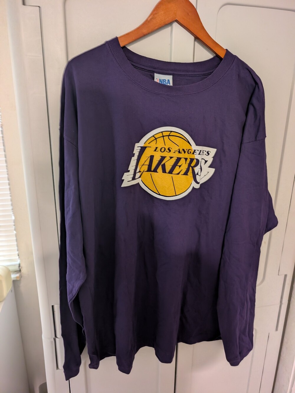 NBA Los Angeles Lakers Long Sleeve Tee in Purple and Yellow